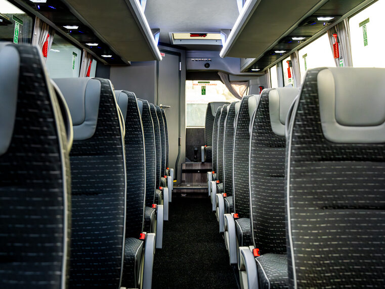 Interior of a Longmynd Travel Coach